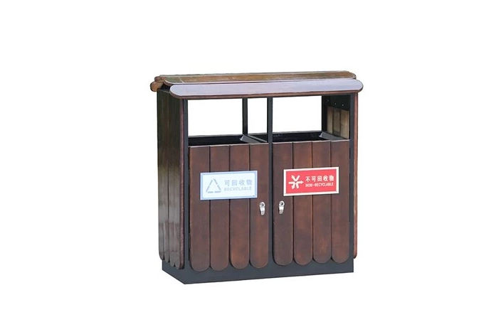 戶(hù)外木條環(huán)保垃圾桶YTD03