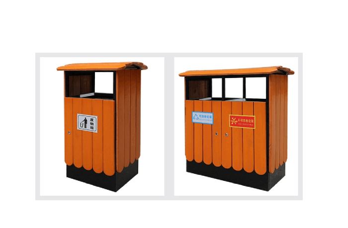 戶(hù)外木條環(huán)保垃圾桶YTD03